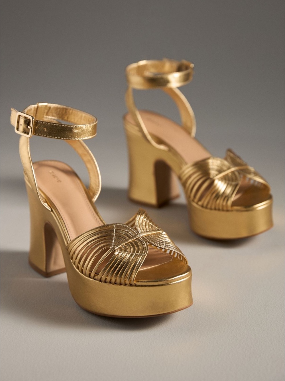 Maeve Lorelei leather platform sandals size 39/8 New w/o box